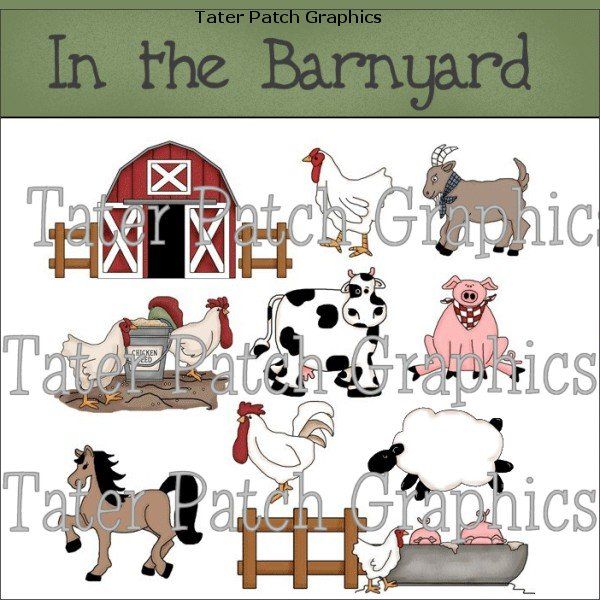 Whimsical Farm Animal Graphics - Country Graphics™