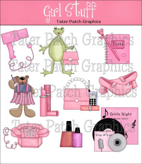 Girl Stuff Clipart Girly Graphics