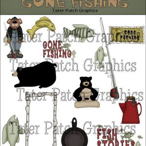 Gone Fishing Clipart Graphics