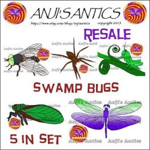 Resale Clipart Swamp Bugs