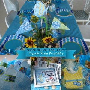 SPLISH SPLASH POOL PARTY PRINTABLES KIT