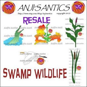 Resale Clipart Swamp Wildlife