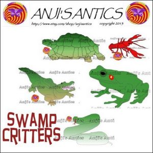 Swamp Critters Clipart Graphics