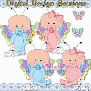 Butterfly Baby Clipart 1