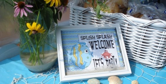 Pool Party Welcome Sign