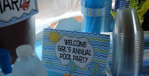 Welcome Pool Party Sign