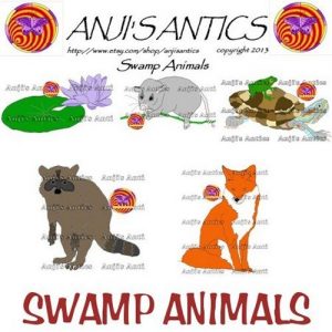 Swamp Animals Clipart Graphics