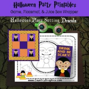 Dracula Halloween Party Printables Set