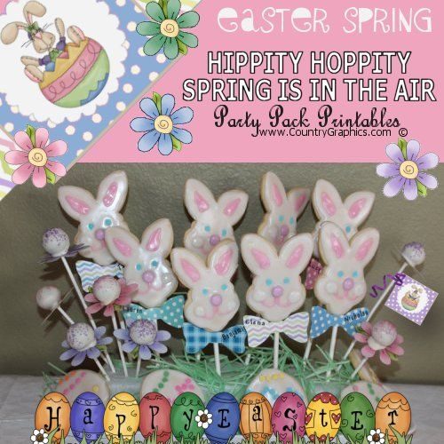 Hippity Hoppity Spring Party Printables