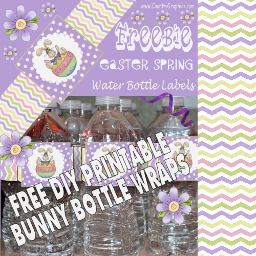 FREE EASTER WATER BOTTLE LABEL WRAPS