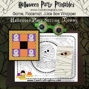 Mummy Halloween Party Printables Set