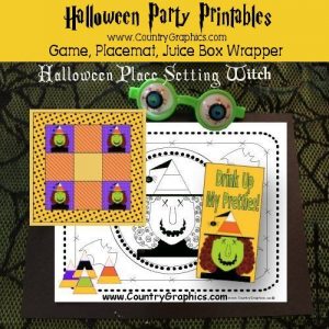 Witch Halloween Party Printables Set