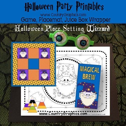 Wizard Halloween Party Printables Set
