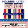 4th of July Party Printables