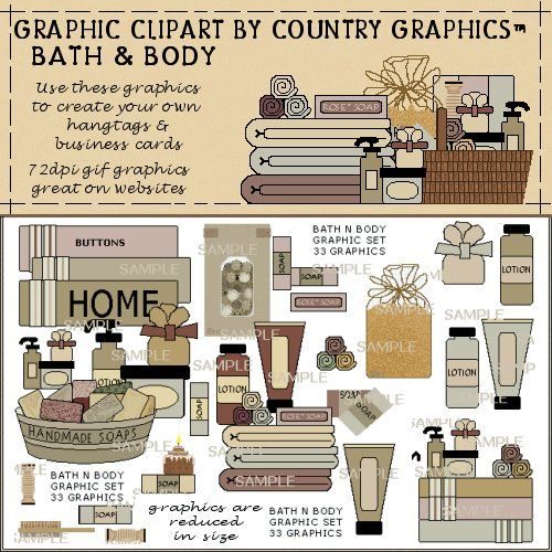 Bath and Body Country Clipart