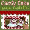 Candy Cane Christmas Party Printables - CUPCAKE WRAPS AND TOPPERS