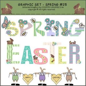 Easter Spring Graphic Clip Art Set