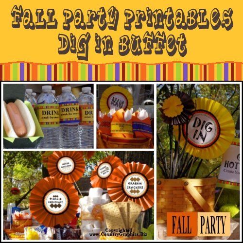 Fall Party Printables Dig In Buffet