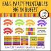 Fall Party Printables Dig In Buffet SAMPLES