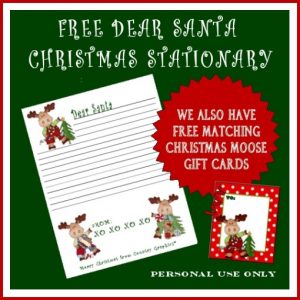 FREE DEAR SANTA Christmas Stationary