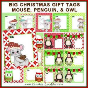 PRINTABLE BIG CHRISTMAS GIFT TAGS