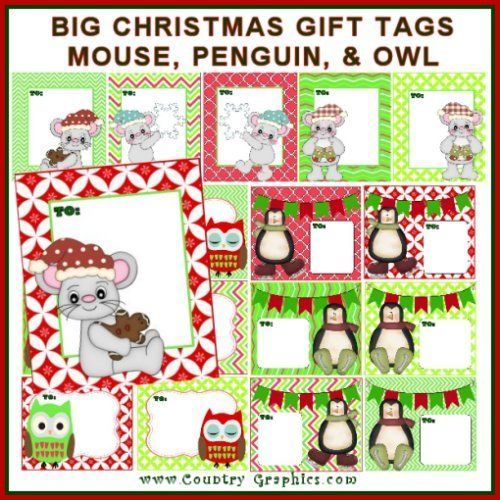 PRINTABLE BIG CHRISTMAS GIFT TAGS