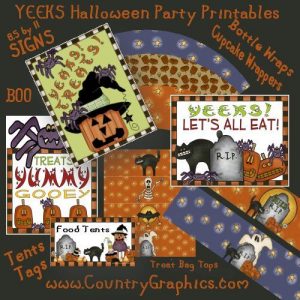 YEEKS Halloween Party Printables Set