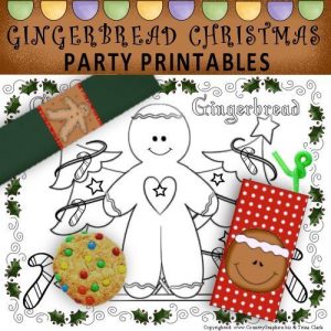 Gingerbread Christmas Party Printables - table setting