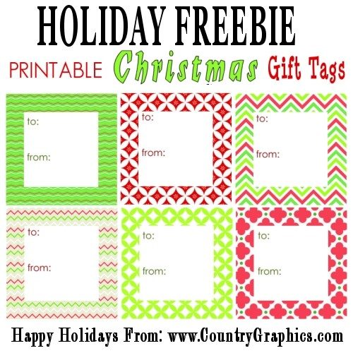 FREE PRINTABLE MODERN HOLIDAY GIFT TAGS