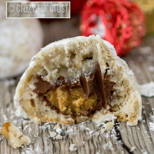 Reeses Peanut Butter Cup Snowball Cookie Recipe