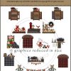 Country Primitive Quilt Clip Art Graphic Set - 2