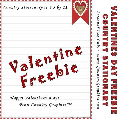 Free Valentines Day Stationary