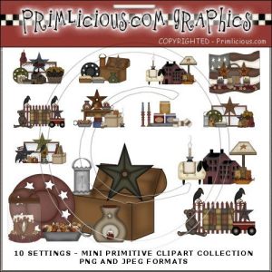 Primitive Mini Clip Art Collection