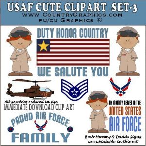 US Air Force Clipart Graphics Set 3