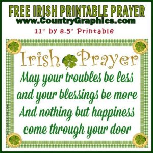 FREE St. Patrick's Day Prayer Printable