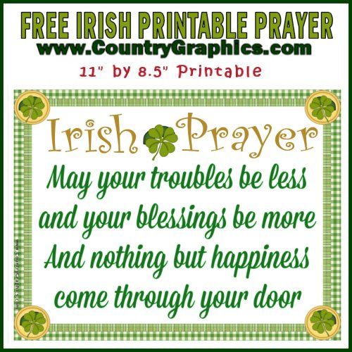 Free Printable Irish Blessings for Saint Patrick's Day Decor - Hand  Lettered Printables