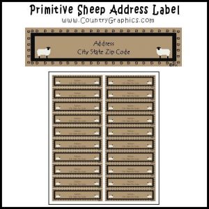 Primitive Sheep Address Label