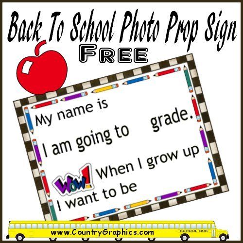 Free First Day Of School Sign