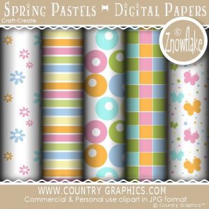 Spring Pastels Digital Papers