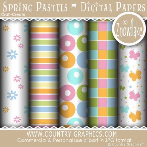 Spring Pastels Digital Papers