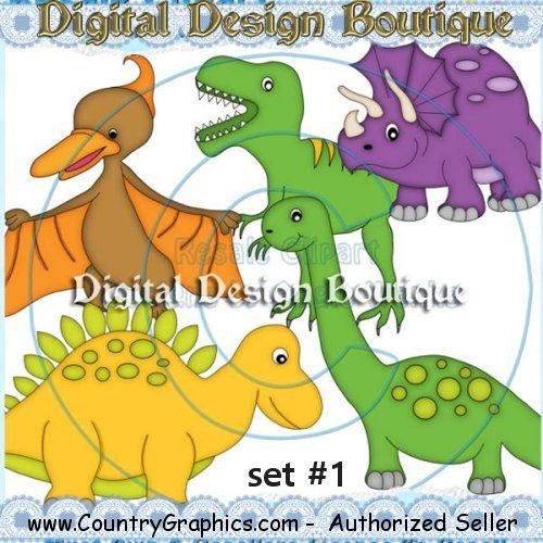 Baby Dinosaurs Clipart Set 1