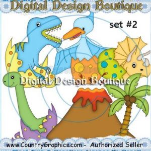 Baby Dinosaurs Clipart Set 2