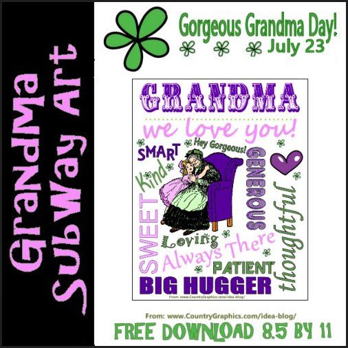 Gorgeous Grandma Day Freebie