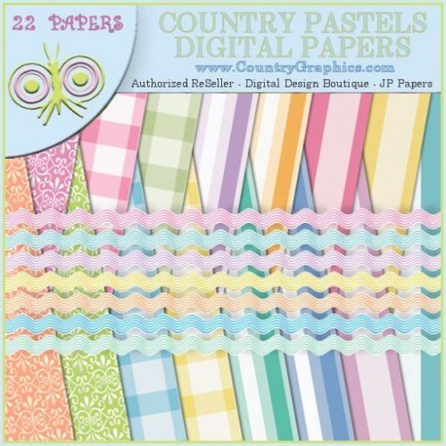 Country Pastels Digital Papers