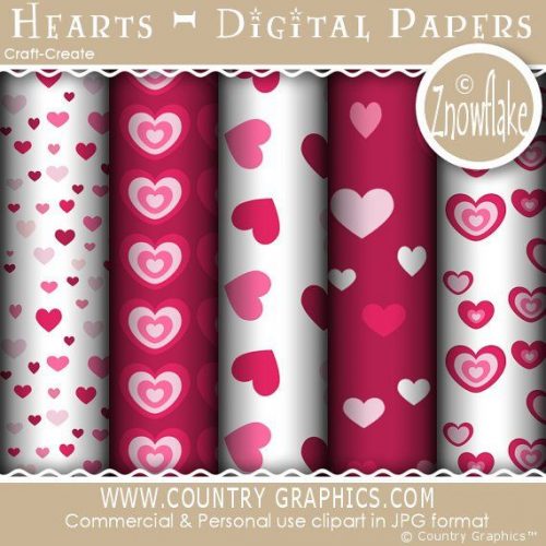 Hearts Digital Papers