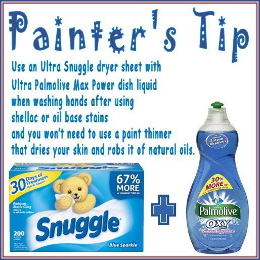 Painters Tip For Washing Hands