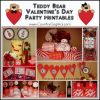 Teddy Bear Valentines Day Party Printables Sample 2