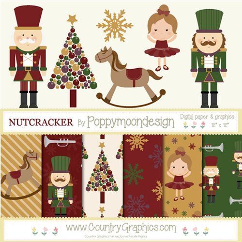 Nutcracker Digital Papers Nutcracker Graphics