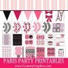 Paris Party Printables Pink pg 3
