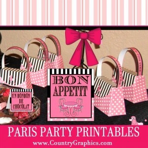 Paris Party Printables Pink